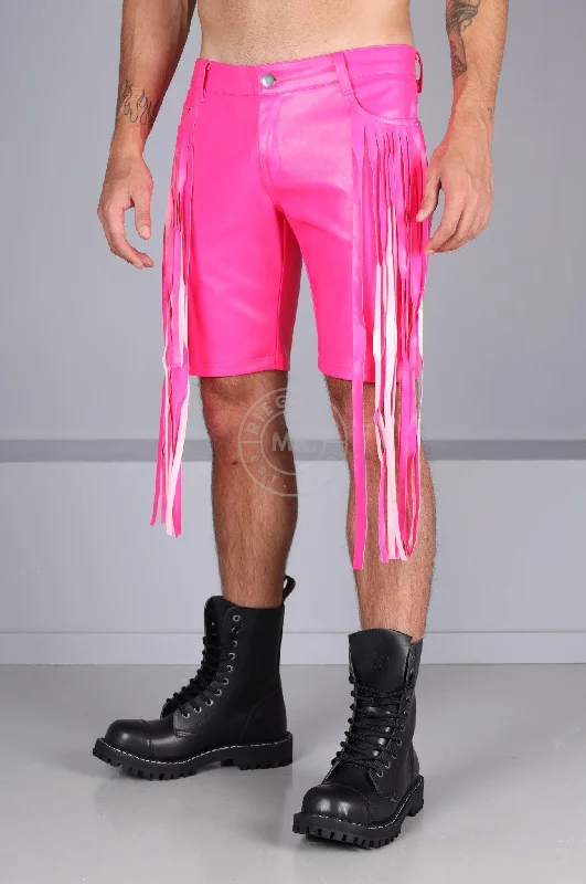 MR. Fringe Pocket Short - Neon Pink