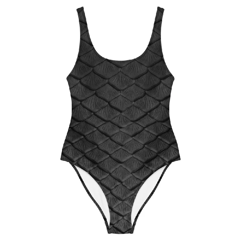 Obsidian Scale One-Piece Swimsuit