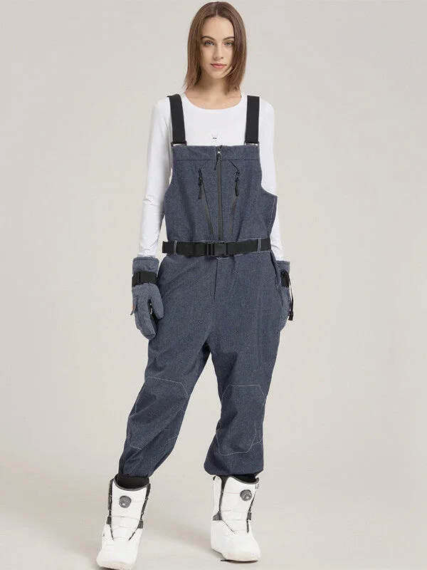 Women's GlacierGlow Insulated Bib Overalls Denim Pants