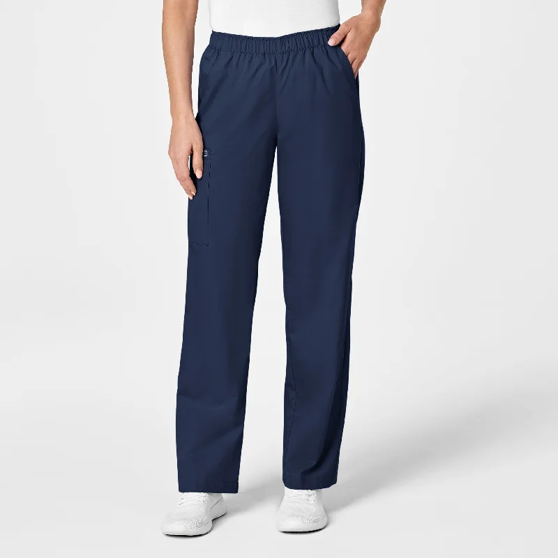 WonderWORK Women's Pull-On Cargo Scrub Pant - Navy